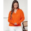 Oranžový dámský svetřík s límečkem VISTILLA