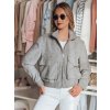 Šedý dámský oversize bomber LUMINA (Velikost S)