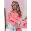 Růžový dámský svetr s odhalenými rameny SHOWIT