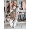 Dámská camel hřejivá vesta s prošíváním GRANDI
