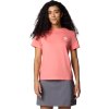 Růžové dámské tričko Columbia Rolling Bend Graphic SS Tee (Velikost L)
