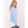 Světle modrá halenka s košilovými prvky