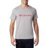 Světle šedé pánské tričko s krátkým rukávem Columbia CSC Basic Logo SS Tee (Velikost L)