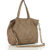 MARCO MAZZINI Originální dámská tkaná kožená shopper kabelka