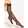 Černé vzorované dámské silonkové podkolenky Gatta 20 den (Velikost ONE SIZE, Barva černá)