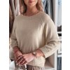 Béžový dámský svetr s 3/4 rukávy SOFTICAN