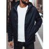 Tmavě modrá pánská přechodová bunda s kapucí