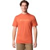 Oranžové pánské tričko s krátkým rukávem Columbia CSC Basic Logo SS Tee (Velikost L)