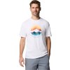 Bílé pánské tričko s potiskem Columbia Path Lake II Graphic Tee