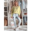 Žlutý dámský asymetrický oversize svetr SENZIA