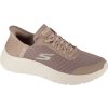 Béžové taupe dámské sportovní tenisky Skechers Slip-Ins: GO WALK Flex - Grand Entry