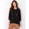 Černá dámská lehká asymetrická mikina (Velikost XL)