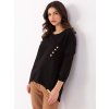 Černá dámská lehká asymetrická mikina (Velikost XL)