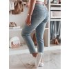 Světle modré dámské skinny džíny se zdobením na kapsách BLINGBLING