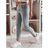 Světle modré dámské skinny džíny se zdobením na kapsách BLINGBLING