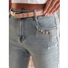 Světle modré dámské skinny džíny se zdobením na kapsách BLINGBLING