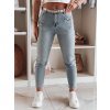 Světle modré dámské skinny džíny se zdobením na kapsách BLINGBLING