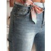 Dámské modré slim fit džíny s páskem TRENDLINE