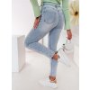 Dámské světle modré skinny džíny se srdíčky JENIVIA