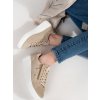 Béžové sneakersy na hrubé podrážce