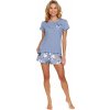 Dámské světle modré krátké pyžamo s ovečkami Doctor Nap