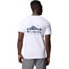 Bílé pánské tričko s potiskem na zadní straně Columbia Rapid Ridge Back Graphic Tee II (Velikost L)