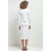 Dámská bílá sukně s rozparkem - máma a dcera (Rozmiar S)