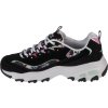 Černé kožené tenisky na platformě Skechers D'Lites-Blooming Fields (Velikost 35)