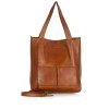 MARCO MAZZINI Camel dámská kožená shopper kabelka