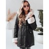 (Vel. L) Černá zimní parka s kožíškem ARCTIC (Velikost L)