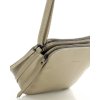 MARCO MAZZINI Cappuccino dvoukomorová kožená crossbody kabelka