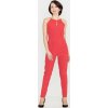 (Vel. S) Dámský elegantní červený overal