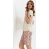 Dámské krátké pyžamo s květinovými kraťasy Cana