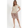 Dámské krátké pyžamo s květinovými kraťasy Cana
