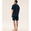 Tmavě modré pánské krátké pyžamo s potiskem Henderson Core (Velikost M, Barva tmavě modrá)