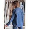Modrá oversize dámská džínová košile OVERLLO