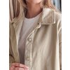 Světle béžová dámská košilová bunda KOSMOJACK
