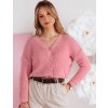 Růžový dámský svetr s knoflíky SWEETDREAM