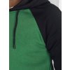 Zeleno-černá pánská pohodlná mikina s klokaní kapsou