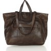 MARCO MAZZINI tmavě hnědá shopper kožená kabelka