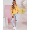 Žlutá dámská lehká krátká mikina NUBISS s přívěskem