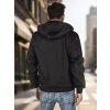 Černá pánská přechodová bunda s kapucí