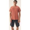 Pánské krátké pyžamo s pruhovaným tričkem Henderson Premium Deli