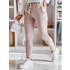 Dámské světle růžové chino kalhoty s páskem ROSSALI
