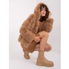 (Vel. S/M) Camel kožíšek s kapucí (Velikost S/M)