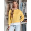 Lehká žlutá dámská mikina volného střihu LUZZIO