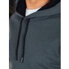 Tmavě šedá pánská mikina s kapucí (Velikost M)