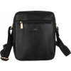 Peterson Černá pánská kožená messenger taška