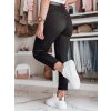 Černé dámské slim fit kalhoty s vysokým pasem