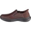 Tmavě hnědé pánské kožené tenisky Skechers Slip-Ins: Slade (Velikost 44)